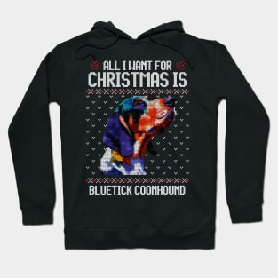 All I Want for Christmas is Bluetick Coonhound - Christmas Gift for Dog Lover Hoodie